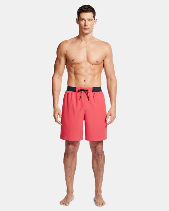 Men's UA Comfort Waistband Notch Shorts, Red, pdpMainDesktop image number 3